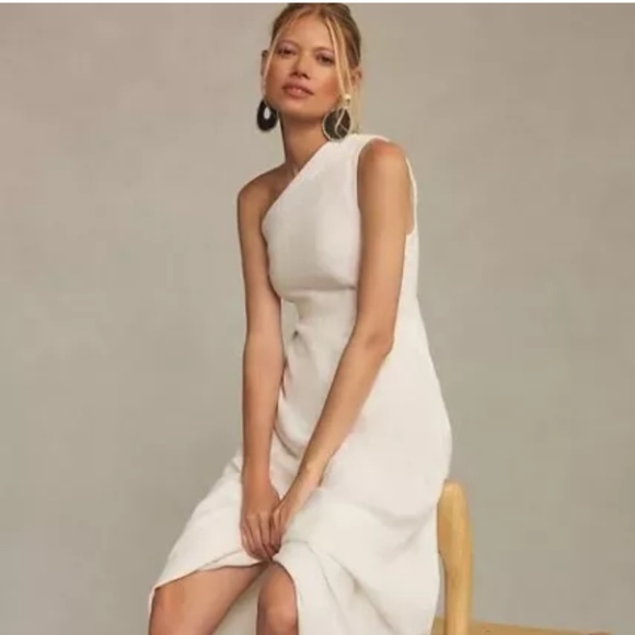Anthropologie Farm Rio One-Shoulder Smocked A-Line Dress Size S - Picture 1 of 5